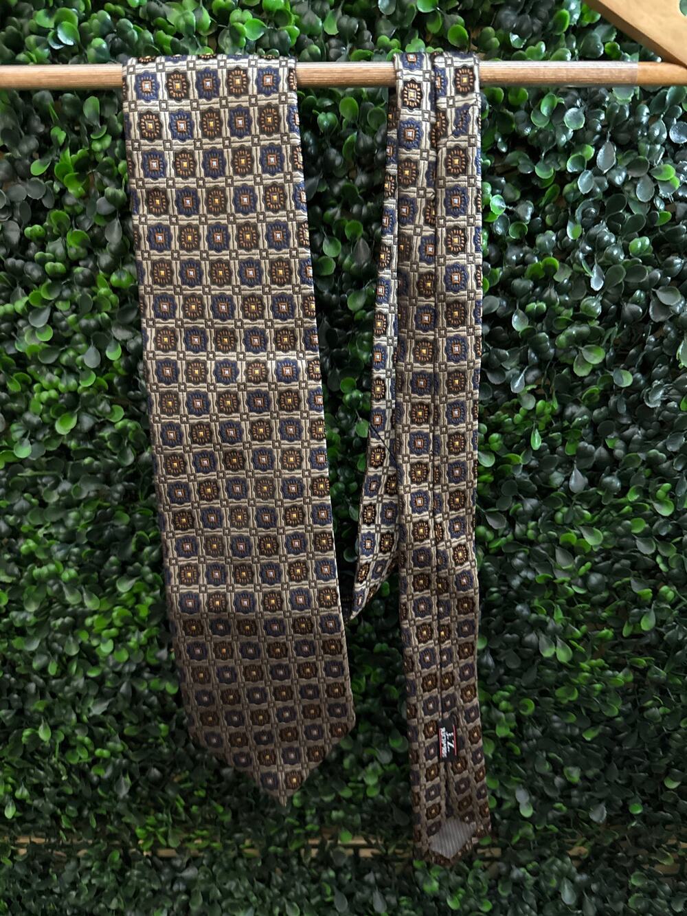 JZ Richards Nordstrom Silk Necktie, 59in USA Classic Multi Color, Vintage